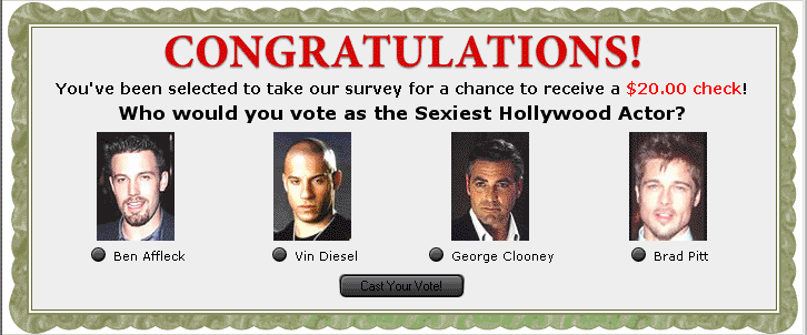 Vote for sexiest actor